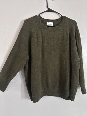Old Navy Dark Olive Ribbed Crew Sweater